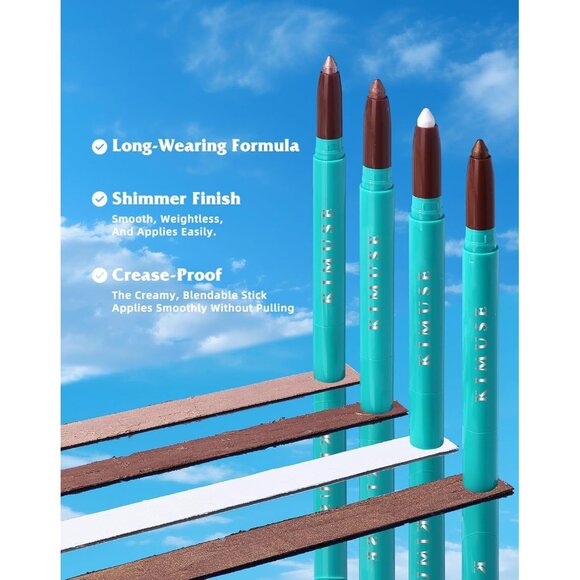 KIMUSE Eyeshadow Stick 4 Colors Set Long Lasting Waterproof Natural Glow Makeup - Picture 2 of 9